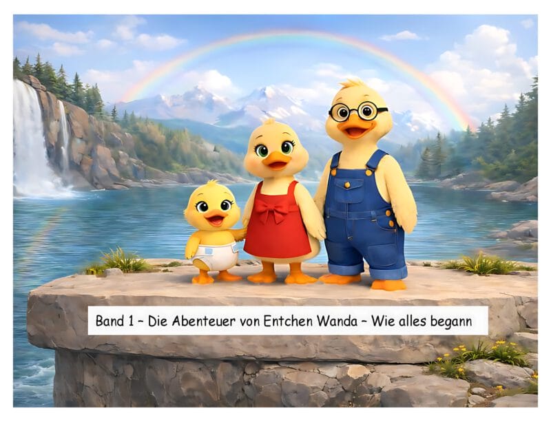 📘 Band 1- Die Abenteuer von Entchen Wanda - Wie alles begann (V2.0 - A4 Querformat PDF-Download)